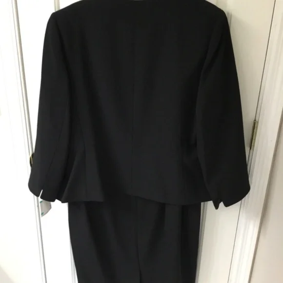 Kasper Black Dress and Short Jacket, Jacket Is NWT, SZ 16 - Picture 9 of 10